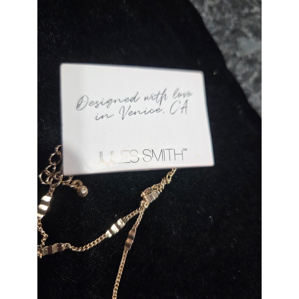 Jules Smith Gold Tone Textured Bar Hand Chain Bracelet Ring Slave Bracelet NEW - Picture 4 of 7